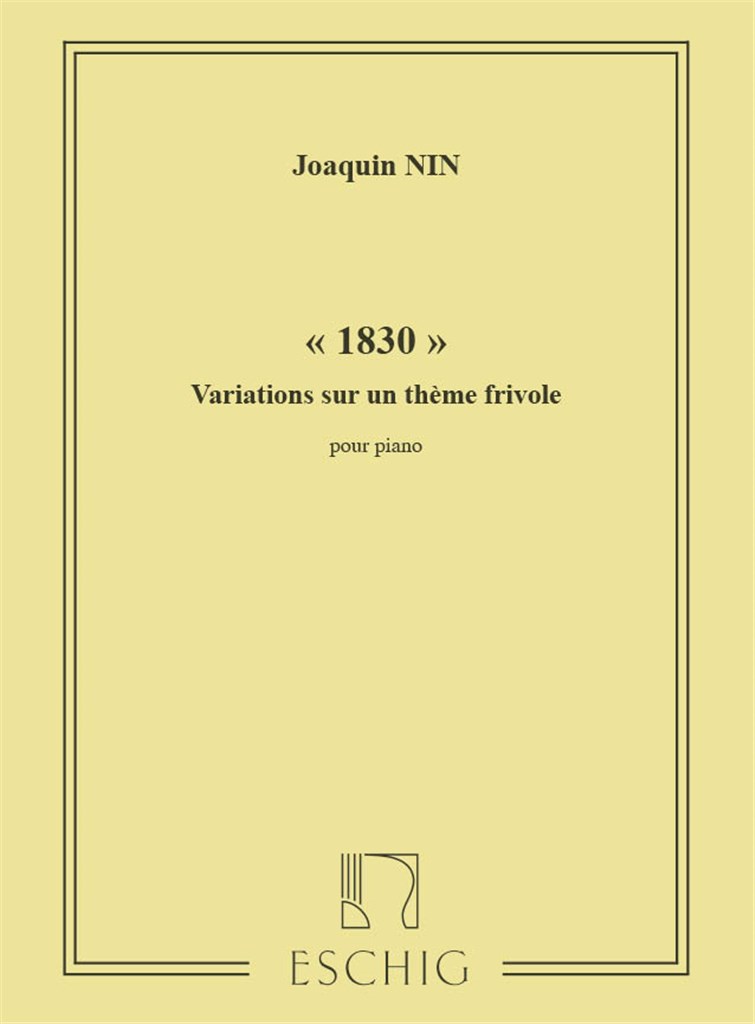 Variations Theme Frivole Piano